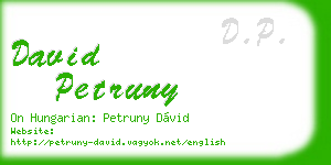 david petruny business card